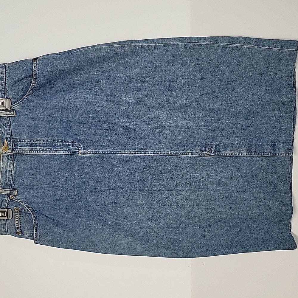 Women's Covington Size 14 Blue Denim Midi Skirt
